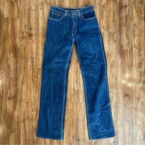 ZEPPELIN Men’s Retro Blue Denim Jeans Straight Leg Size 32